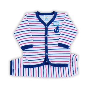 Striped Pajama Set -Navy