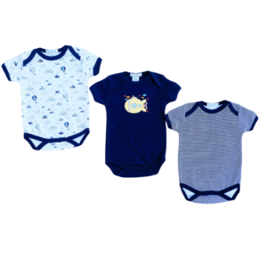 Trio Bodysuits Set - Navy