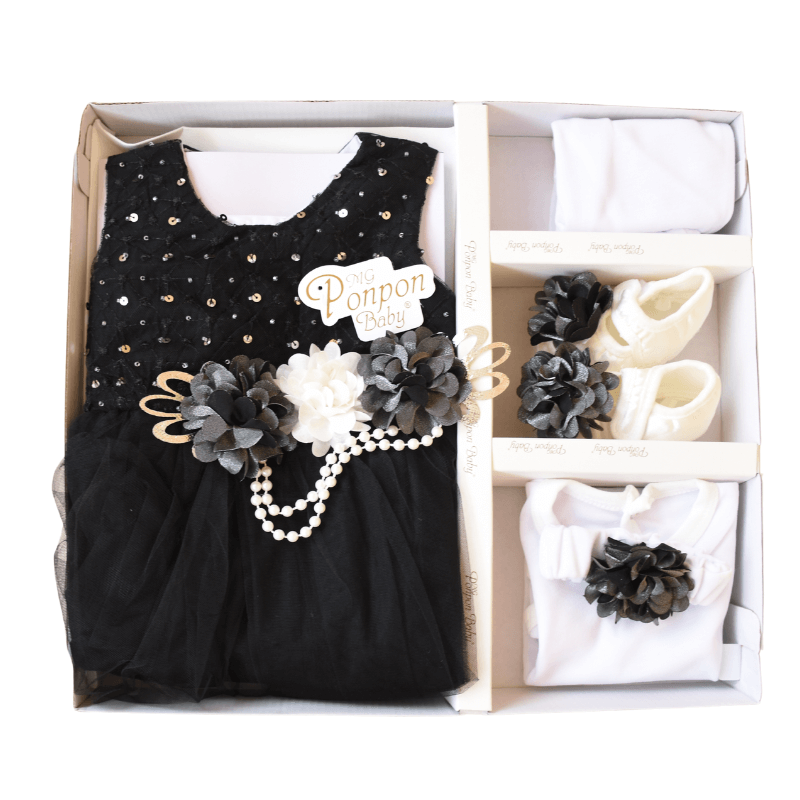 Newborn Baby Girl Gift Set- Black