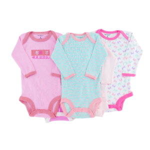Baby Bodysuit Set – Pack of 5– Pink