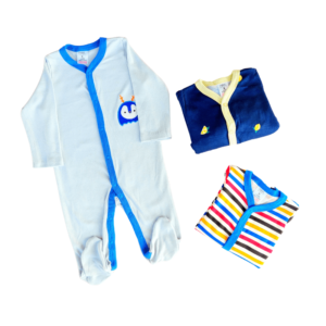 CloudSoft 3 Pack Baby Sleep Suits (Pack of 3 Sleepsuits)