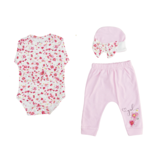 Floral Baby Girl Outfit - 3-Piece Set