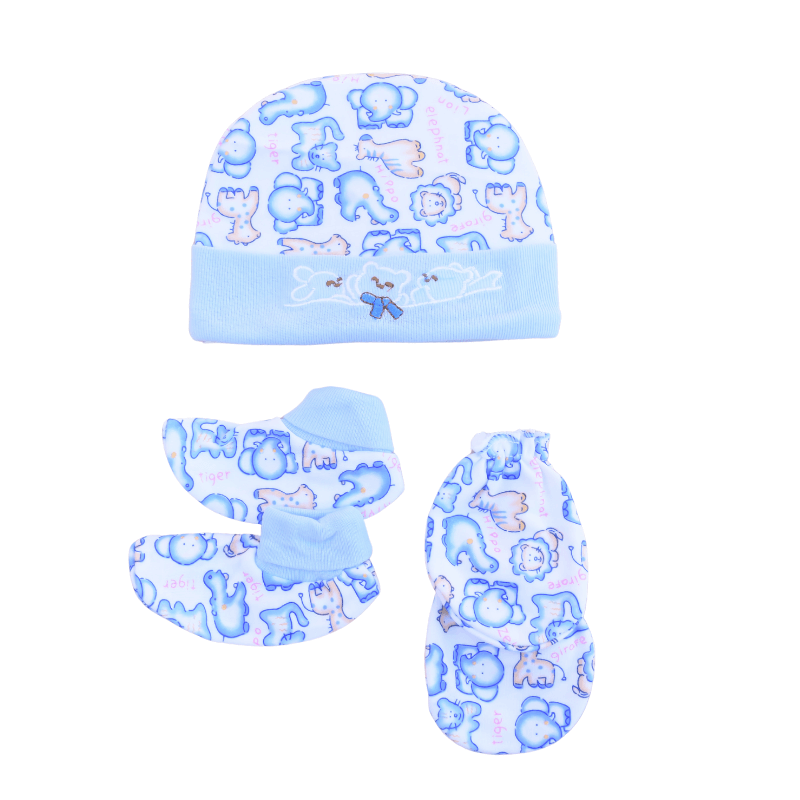 Cap , Mittens & Booties Set